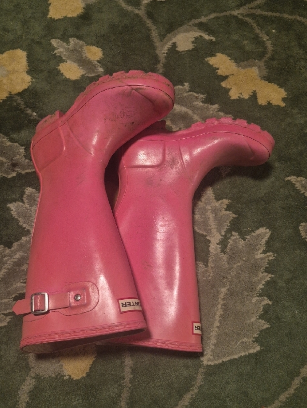 Hunter Pink Tall Women's Rain Boots - Picture 2 of 8